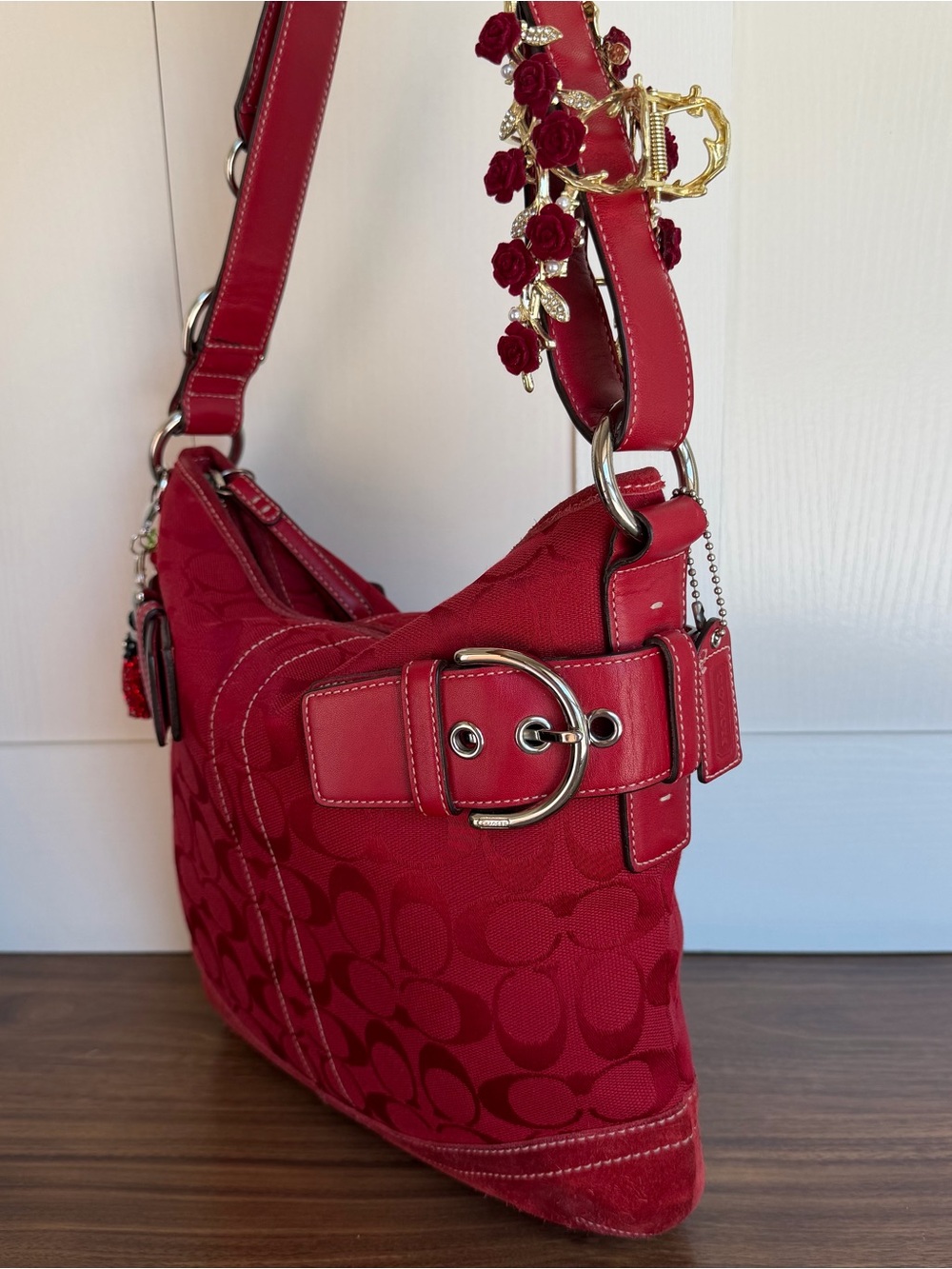 Coach Red Shoulder Bag - Picture 4 of 9